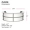 Linea Italia Reception Desk 107 in D X 46 in H, 11.8 ft W X Thermofused Laminate, White ZUS298 - alternate 5